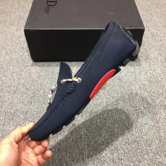 Dior Loafers Real Suede Laces Dark Blue Men