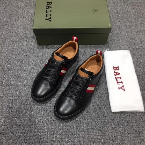 Bally Fashion Business Shoes Cowhide Black And Red Men