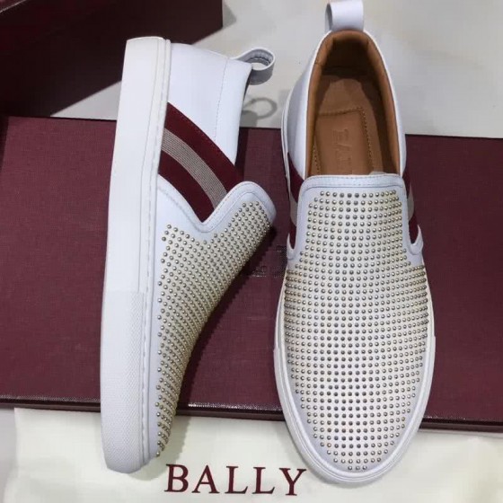 Bally Fashion Business Shoes Cowhide White Men