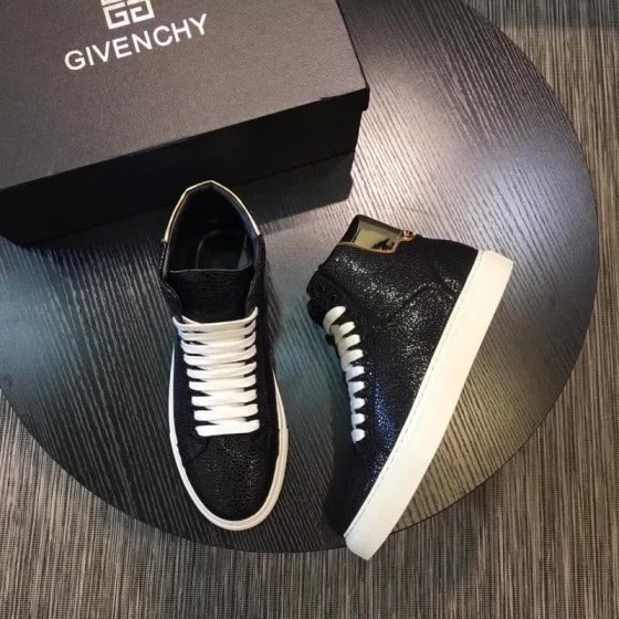 Givenchy Sneakers High Top Black Golden Upper White Shoelaces And Sole Men