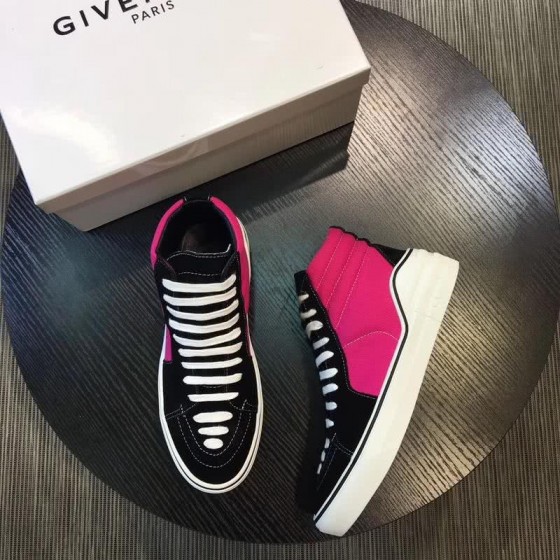 Givenchy Sneakers High Top Black Pink Upper White Sole And Shoelaces Men