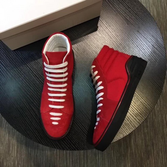 Givenchy Sneakers High Top Red Upper Black Sole And White Shoelaces Men