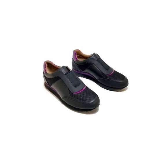 Bally Fashion Business Shoes Cowhide Black And Purple Men