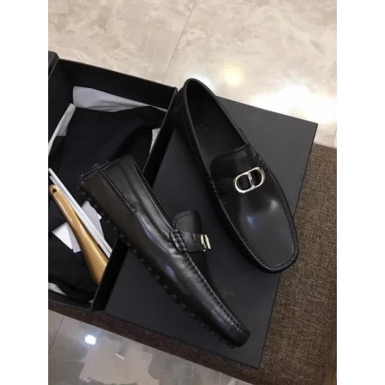 Dior Loafers Real Calf Leather Buckle All Black Men
