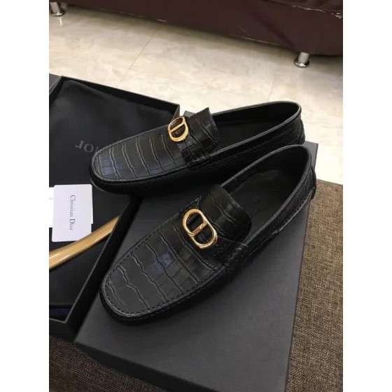 Dior Top Quality Cowhide Loafers Anti-slip Design Black Men
