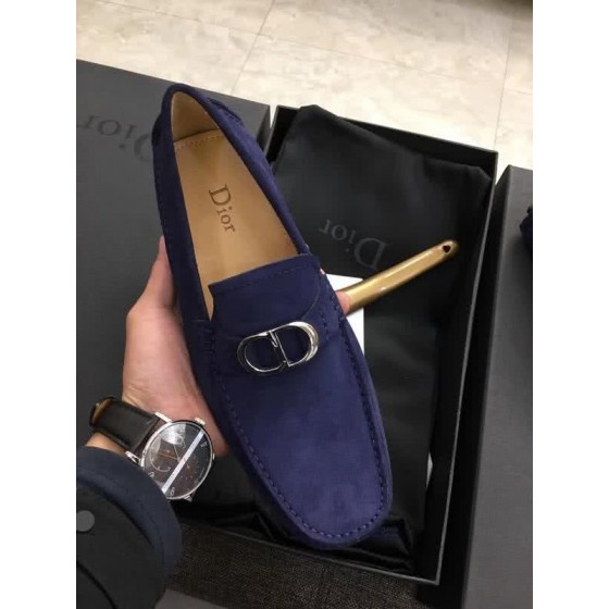 Dior Loafers Real Suede Blue Men
