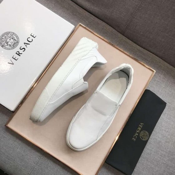 Versace Latest Cowhide Loafers Pure White Men