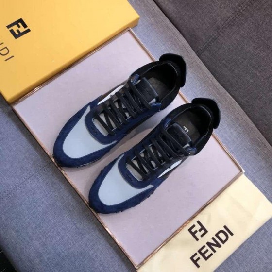 Fendi Sneakers Rivets Blue Black Grey White Men