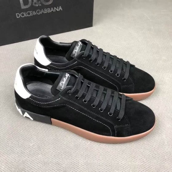 Dolce & Gabbana Sneakers Suede Black Upper Rubber Sole Men