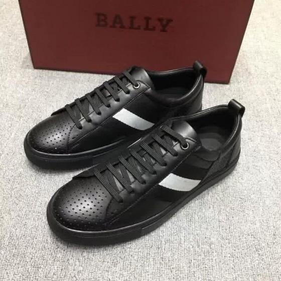 Bally Fashion Leather Shoes Cowhide Black And White Men