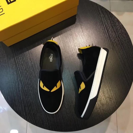 Fendi Sneakers Monster Black Yellow Upper White Sole Men