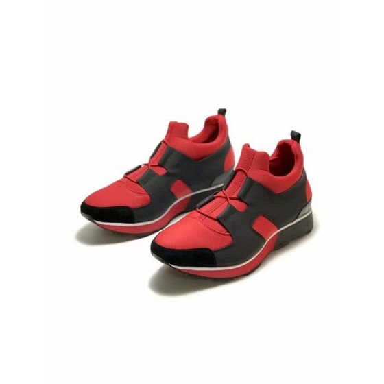 Hermes Fashion Comfortable Shoes Cowhide Black And Red Men