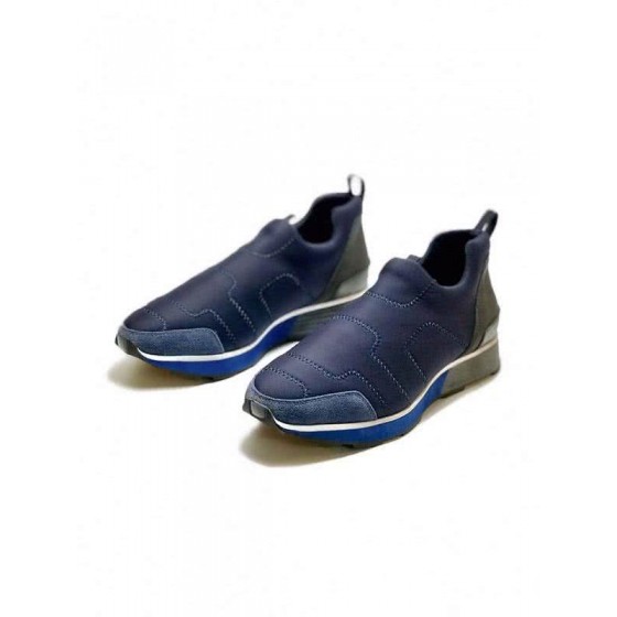 Hermes Fashion Comfortable Shoes Cowhide Blue Men