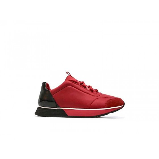 Hermes Fashion Comfortable Shoes Cowhide Red And Black Men