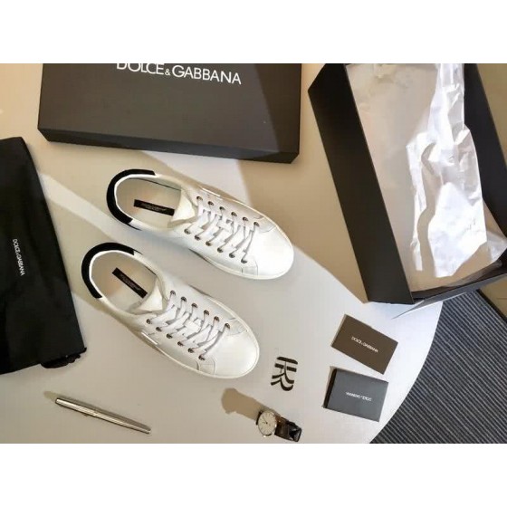 Dolce & Gabbana Sneakers Leather White Black Men
