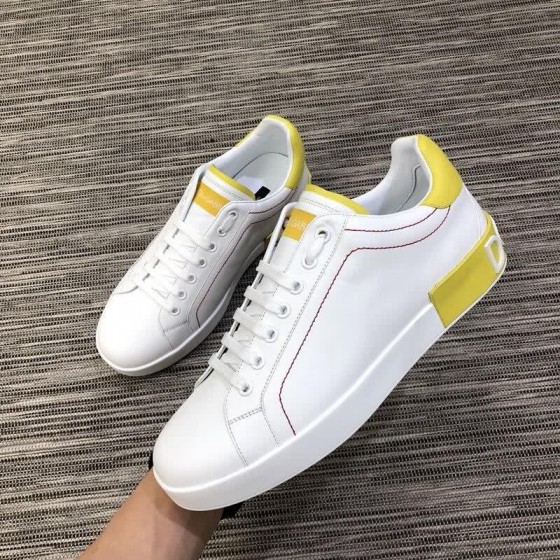 Dolce & Gabbana Sneakers White Letters White And Lemon Men