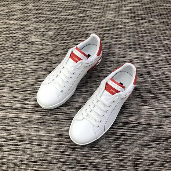 Dolce & Gabbana Sneakers White Letters White And Red Men