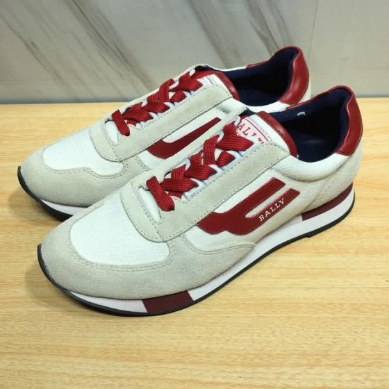 Bally Fashion Sports Shoes Cowhide White And Red Women