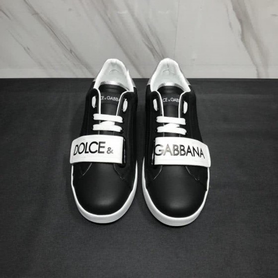 Dolce & Gabbana Sneakers Black White Silver Men