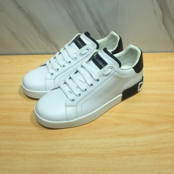 Dolce & Gabbana Sneakers Leather White Letters White Black Men