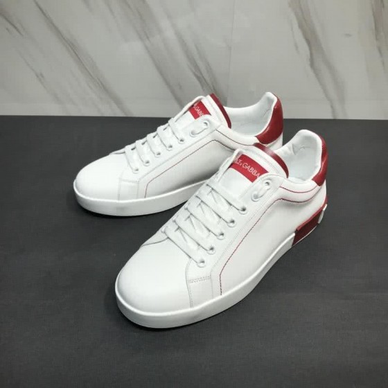 Dolce & Gabbana Sneakers Leather White Letters White Red Men