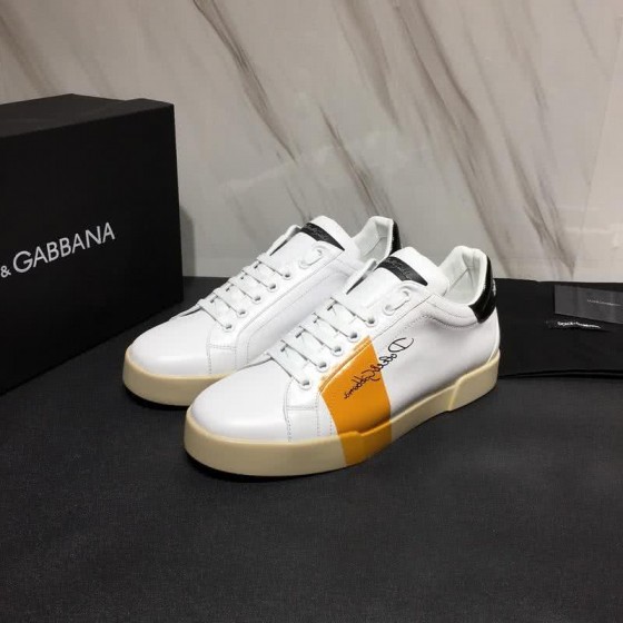 Dolce & Gabbana Sneakers White Orange Black Men
