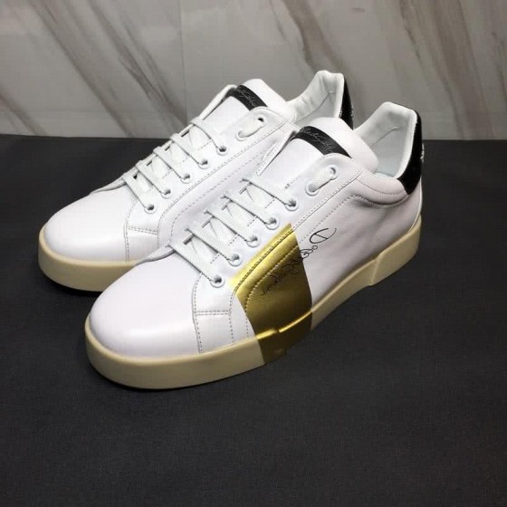 Dolce & Gabbana Sneakers White Golden Black Men