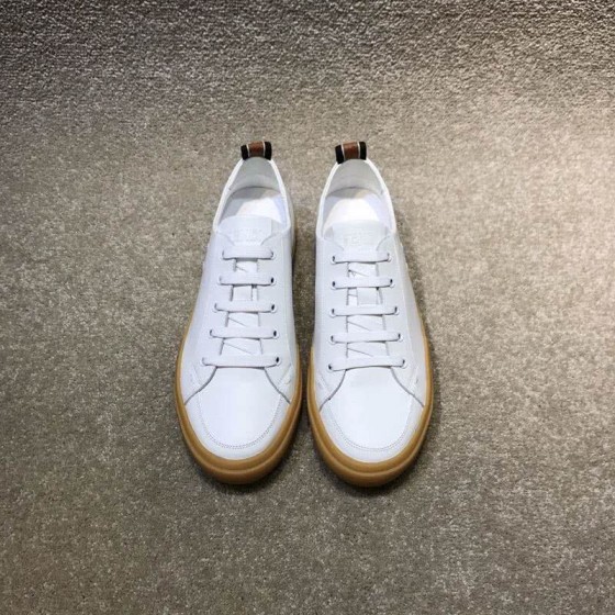 Fendi Sneakers Lace-ups Leather White Upper Rubber Sole Men