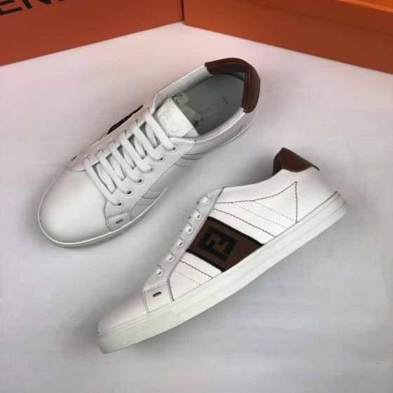 Fendi Sneakers Lace-ups White And Brown Men