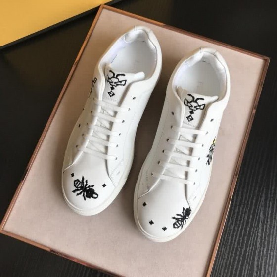 Fendi Sneakers Lace-ups Embroidery White Men