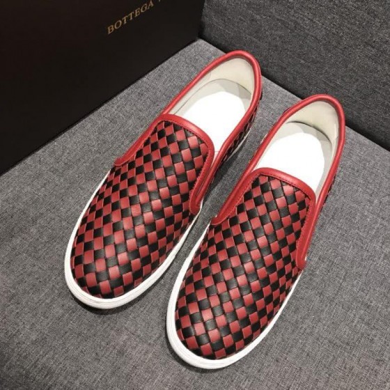 Bottega Veneta New Fashion Loafers Cowhide Red And Black Men