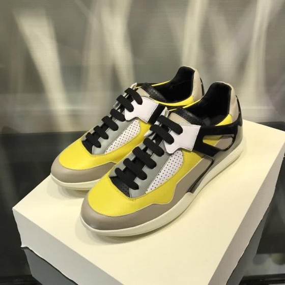 Bally Fashion Sports Shoes Cowhide White And Yellow Men 