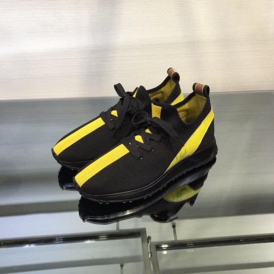 Fendi Sneakers Fabric Black And Yellow Men