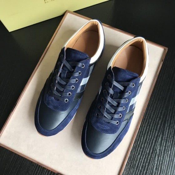 Burberry Fashion Comfortable Sneakers Cowhide Deep Blue Men