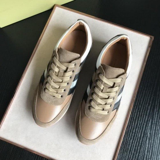 Burberry Fashion Comfortable Sneakers Cowhide Yellow Brown Men