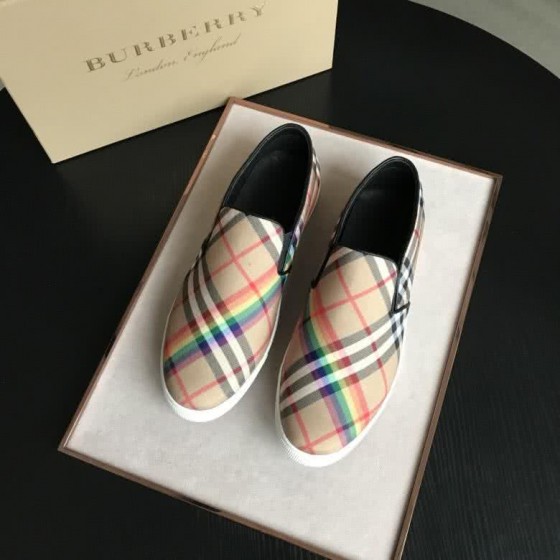 Burberry Fashion Comfortable Sneakers Cowhide Yellow And White Men
