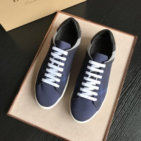 Burberry Fashion Comfortable Sneakers Cowhide Blue Men
