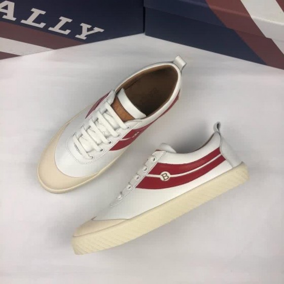 Bally Fashion Sports Shoes Canvas White And Red Men