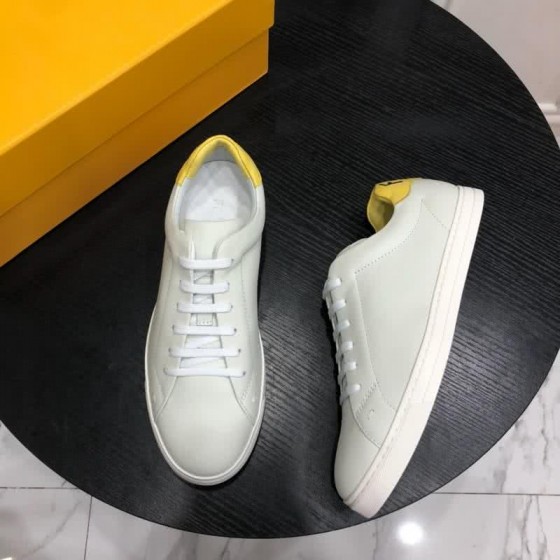 Fendi Sneakers Lace-ups White And Yellow Men