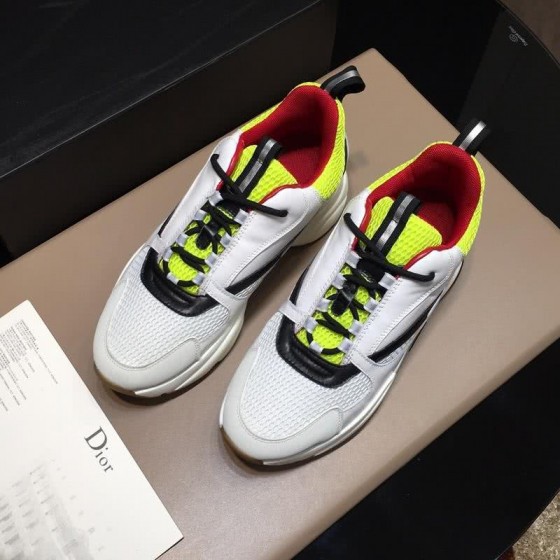 Dior Sneakers White Black Yellow Upper Red Inside Men