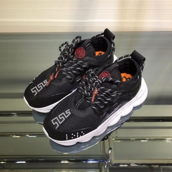 Versace New Breathable Sneakers Black And Orange Unisex