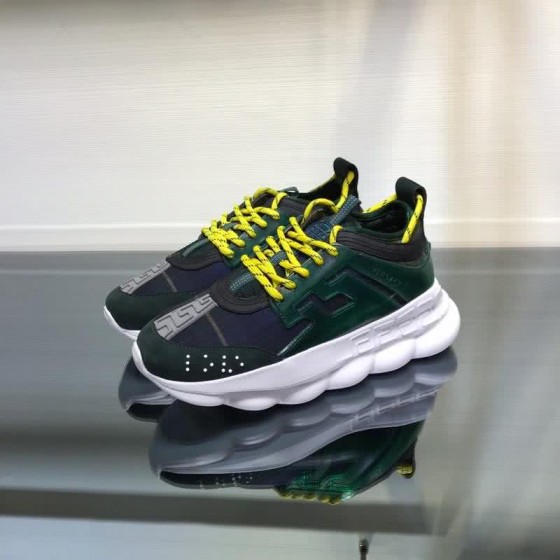 Versace New Breathable Sneakers Yellow And Green Unisex