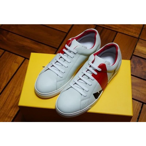 Fendi Sneakers White Red And Blakc Men