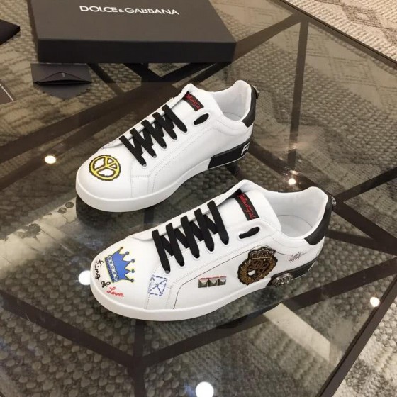 Dolce & Gabbana Sneakers Graffiti White Black Men