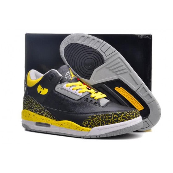 Air Jordan 3 Shoes Black And Yellow Men