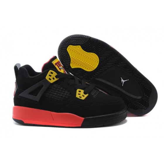 Air Jordan 3 Shoes Black Yellow And Red Children