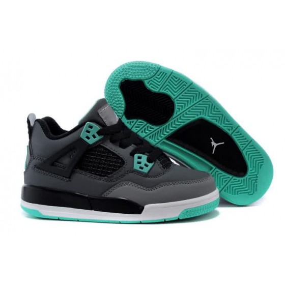 Air Jordan 3 Shoes Black Grey And Green Children