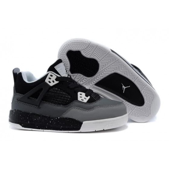 Air Jordan 3 Shoes Black Grey And White Children
