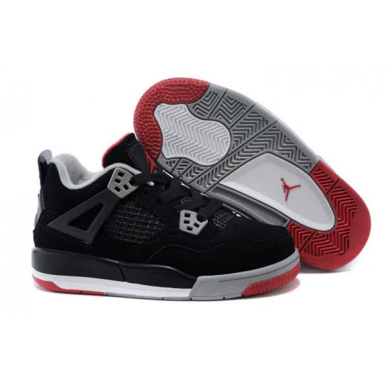Air Jordan 3 Shoes Black Grey And Red Children