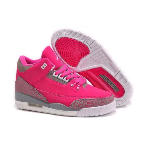 Air Jordan 3 Shoes Pink And Grey Women
